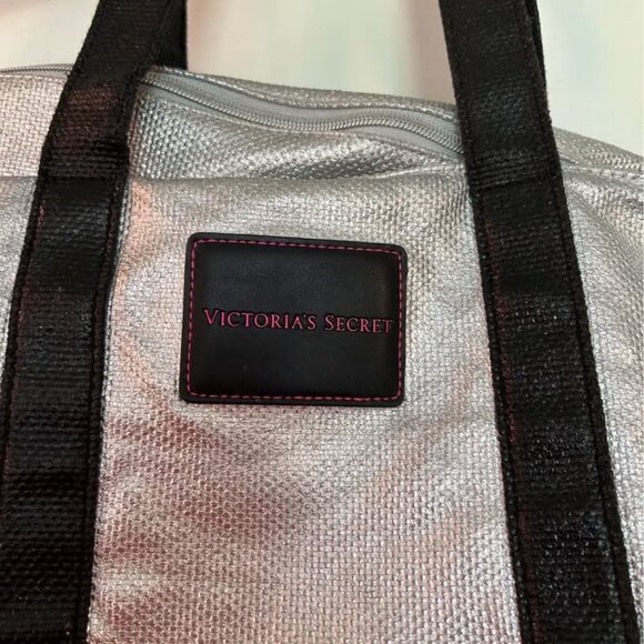 New Victoria’s Secret Metallic Weekender Tote Bag - Picture 2 of 5